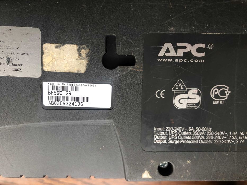 APC Back UPS ES 500 UPS ИБП BF500-GR бесперебойник