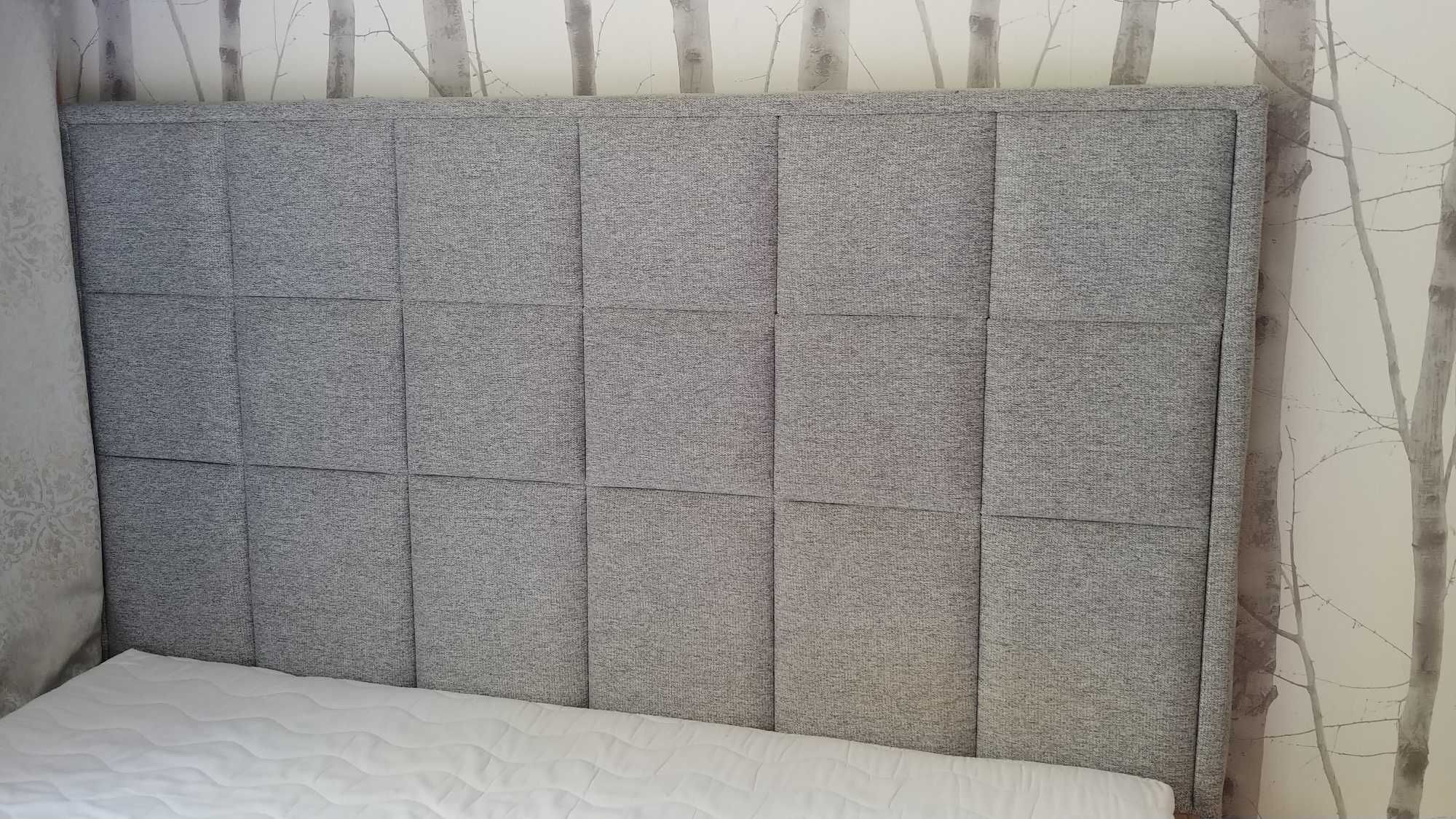 Łóżko 150x200 panelowe wezgłowie, metalowa konstrukcja, duży pojemnik