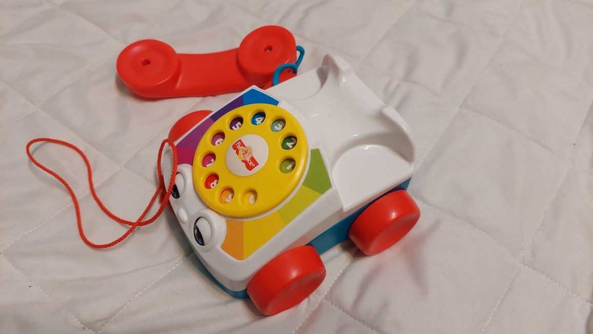 Telefonik dla gadułki, zabawka fisher price