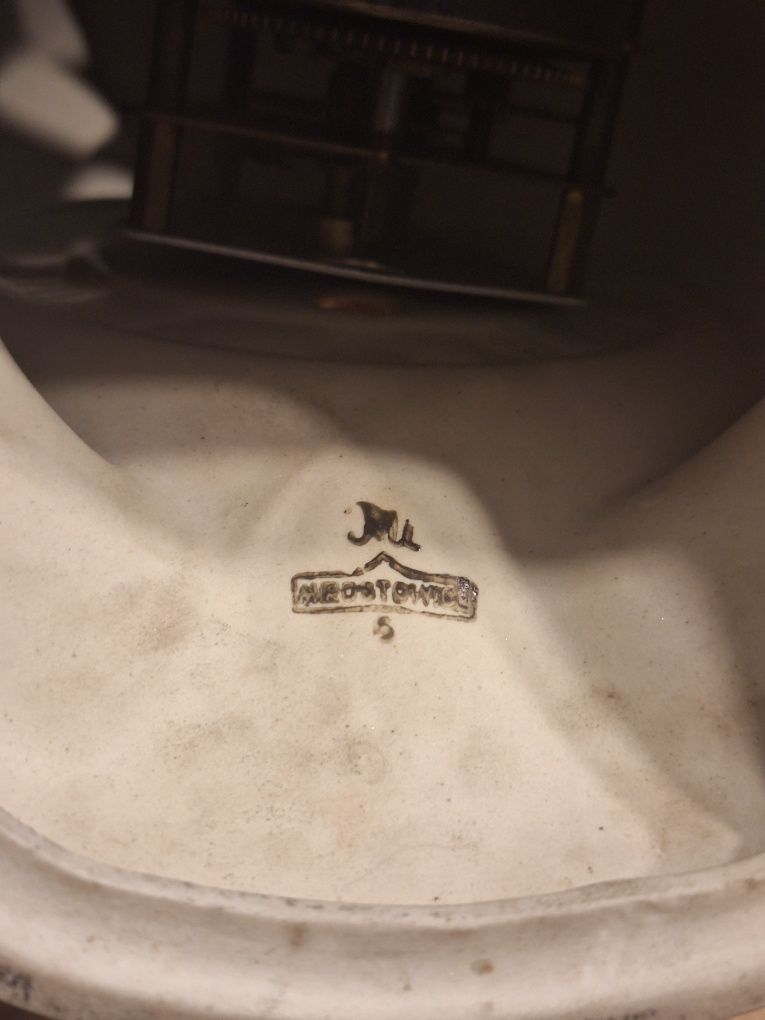 Stary ceramiczny porcelanowy zegar antyk mirostowyckie zakłady cerami