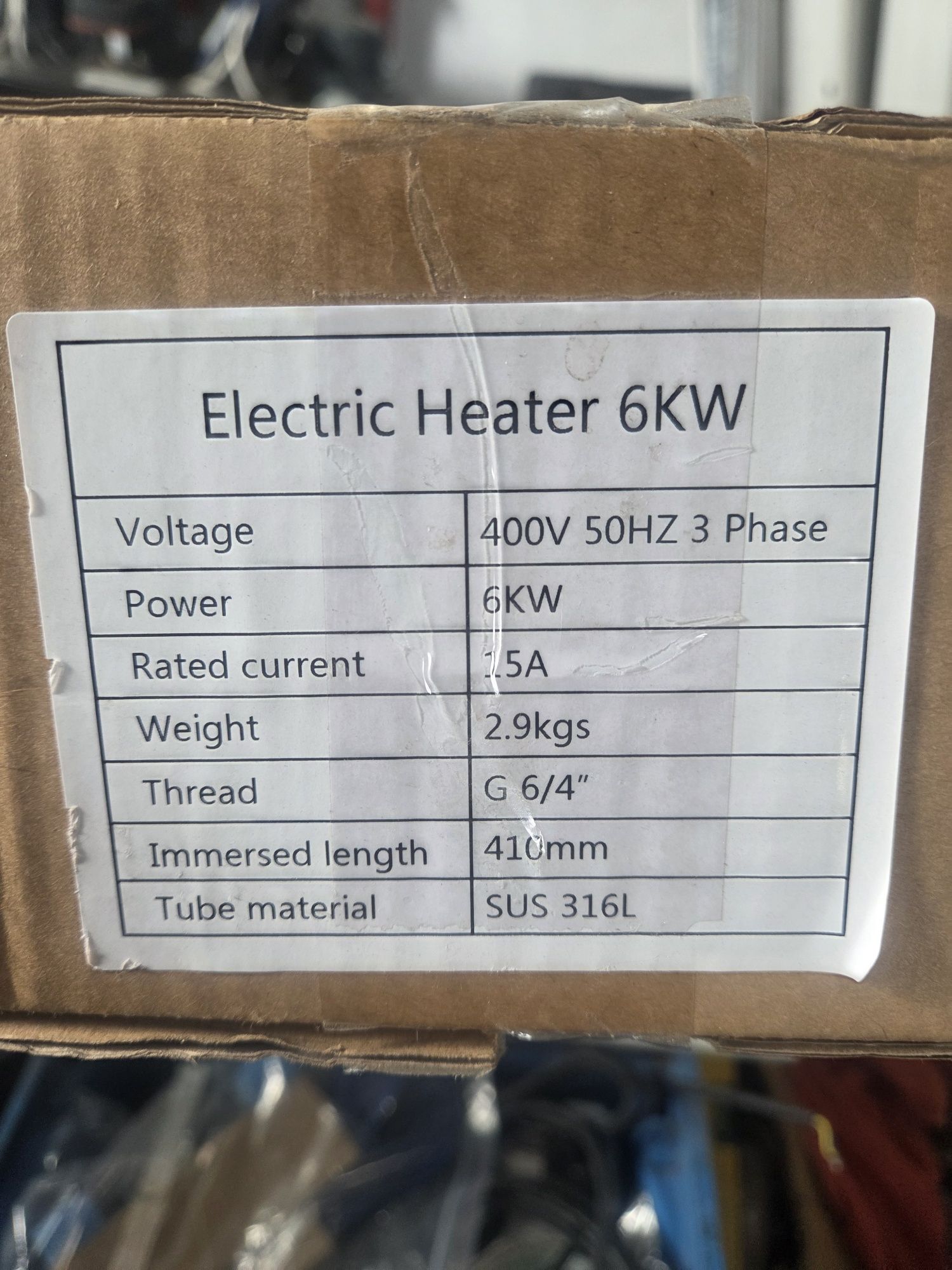 Grzałka elektryczna 6kw