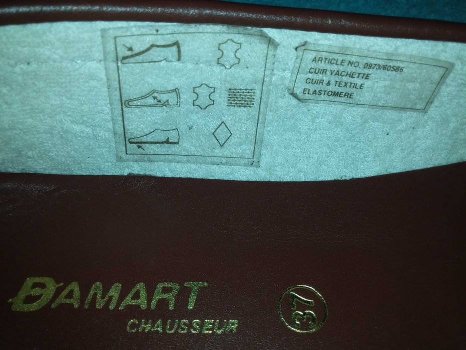 Damart кожанные мокасины, лоферы, 37 размер.