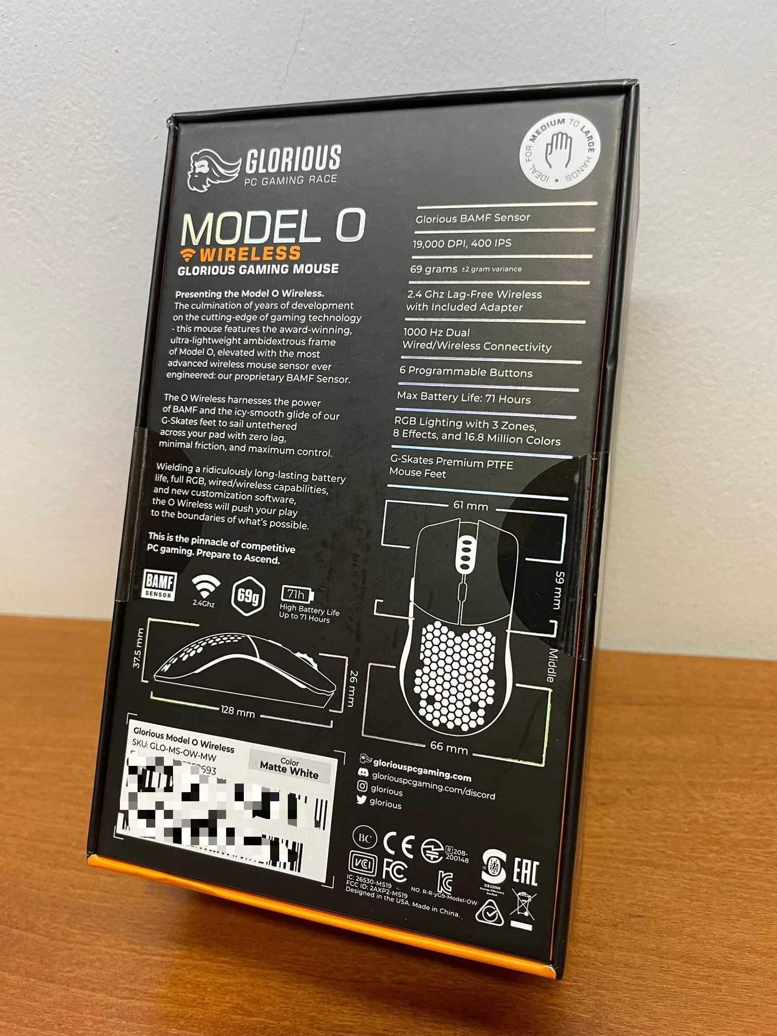 Rato Glorious Model O Wireless - NOVO/SELADO