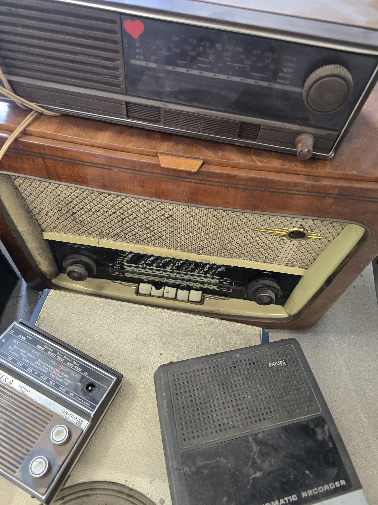 Stare radia lampowe Unitra,retro sprzet,elektronika