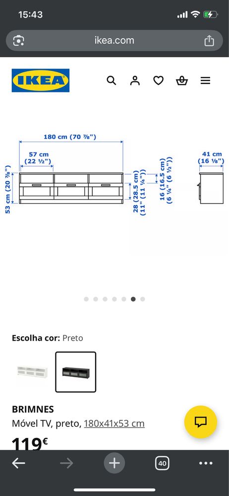 Móvel tv com gavetas - IKEA