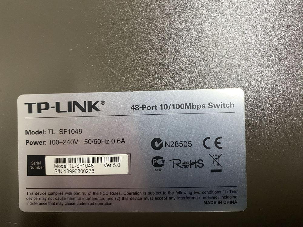 TP-LINK Tl-sf 1048