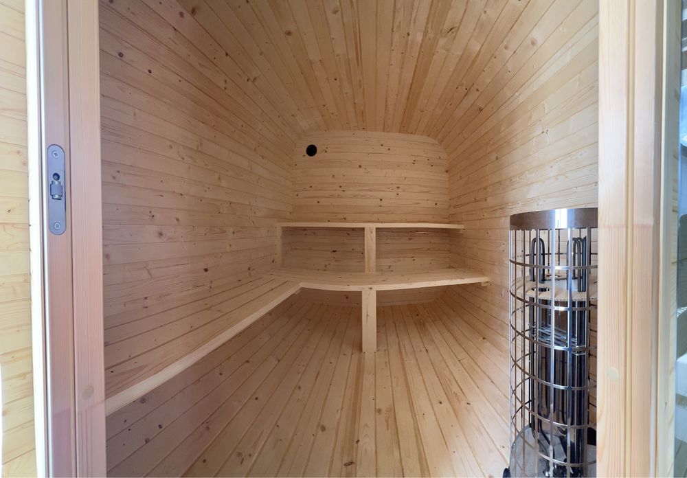 sauna ogrodowa owalna