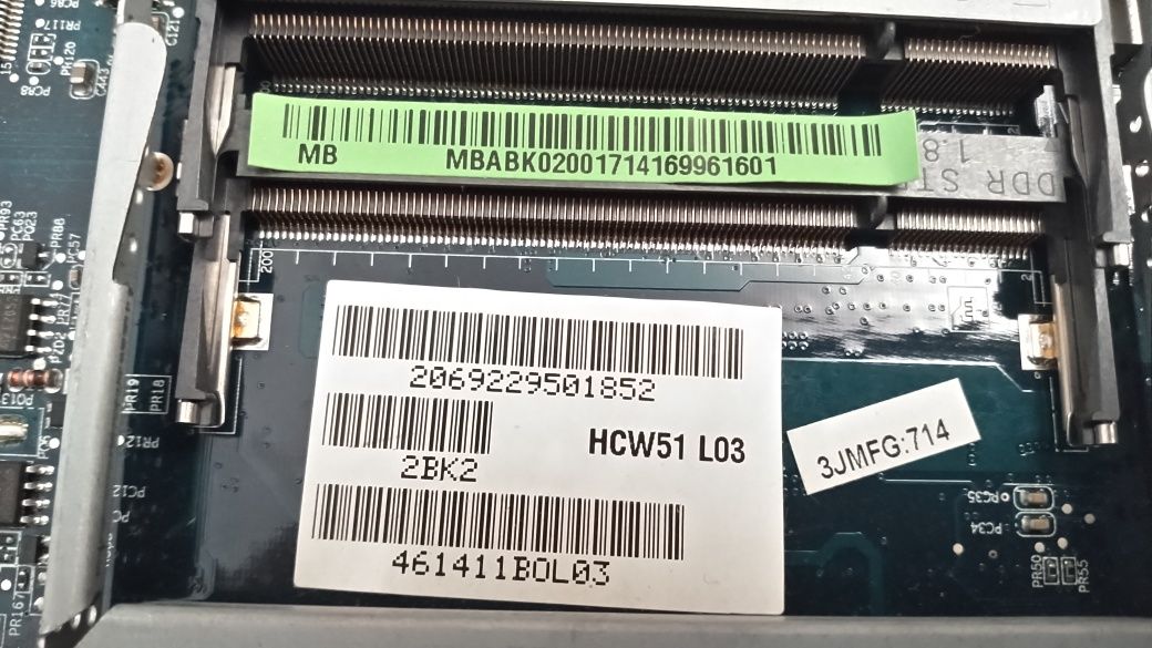 Плата ноутбука Acer Aspire 5100 с системой охлаждения