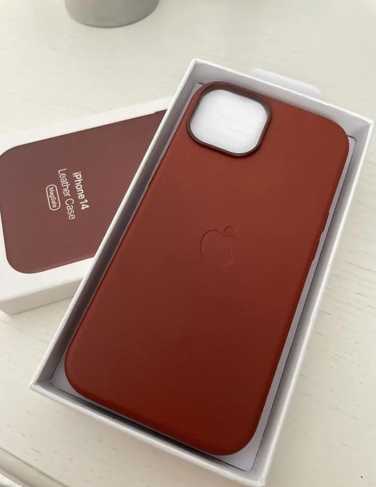 Кожаный чехол на iPhone 16 Pro Max и другие, про макс MagSafe арт. 13