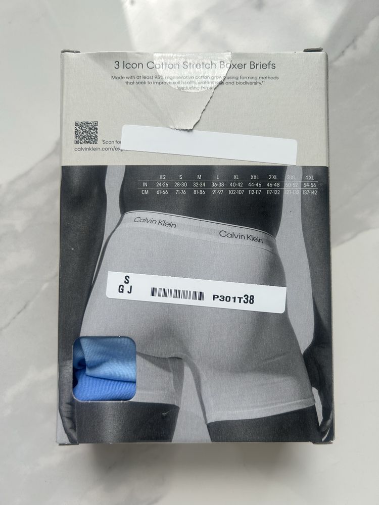 Zestaw bokserek męskich Calvin Klein Icon cotton stretch S niebieskie