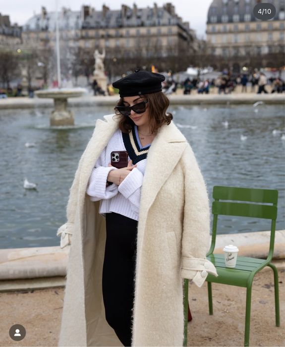 Берет Ruslan Baginskiy Monogram-embroidered Wool-blend Beret