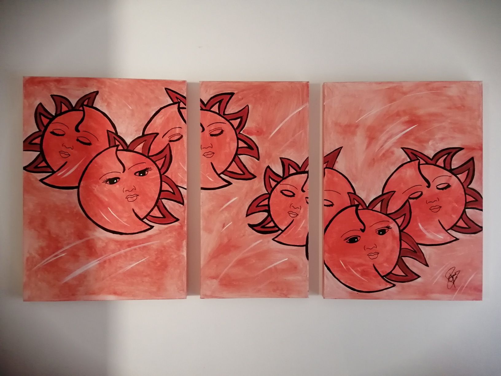 Tela pintada a mão como Nova.