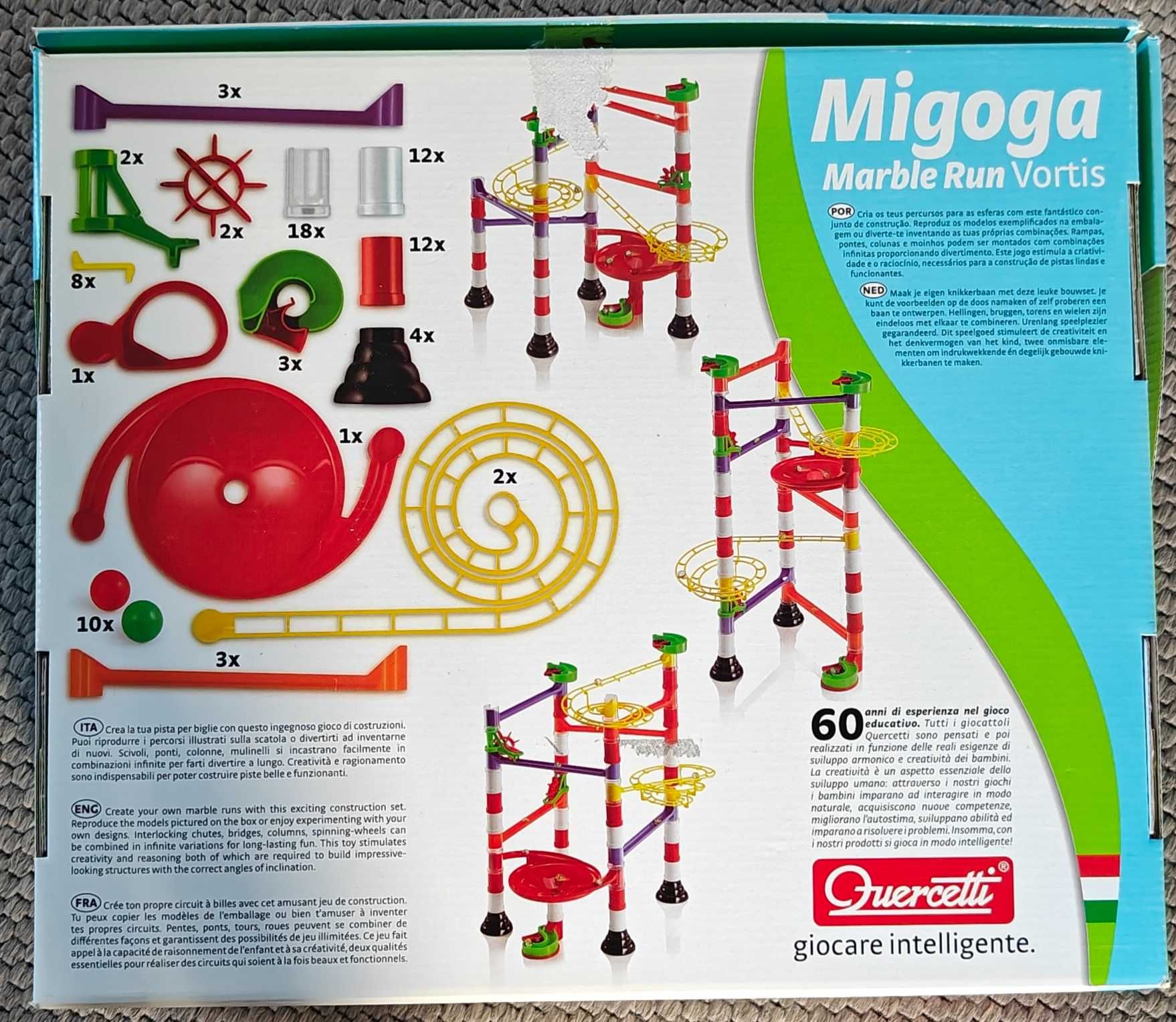 Quercetti Migoga Marble Run Vortis 80 el. TOR KULKOWY