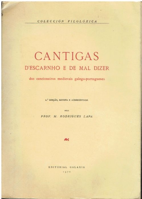 7941 Cantigas d'escarnho e de mal dizer dos cancioneiros medievais ga