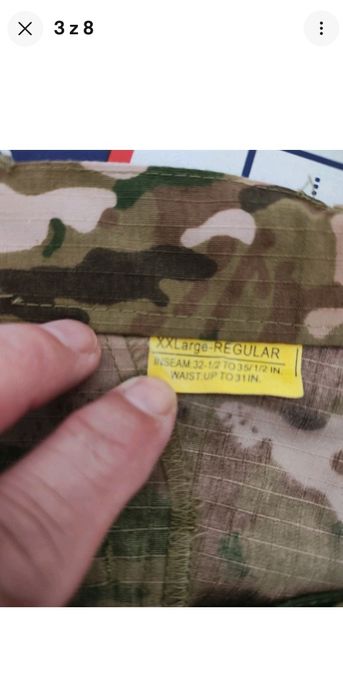 Super spodnie na ryby lub do lasu Multicam rozmiar XXL okolo100 cm pas