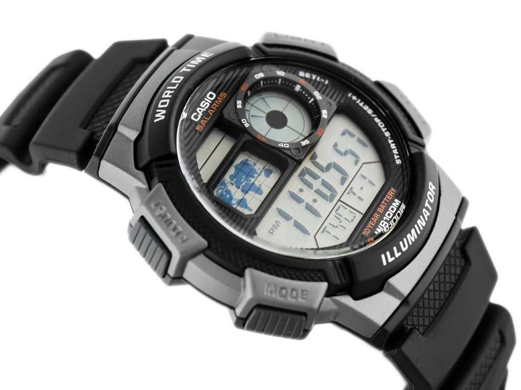 Zegarek męski Casio AE-1000W-1BV WORLD TIME + BOX