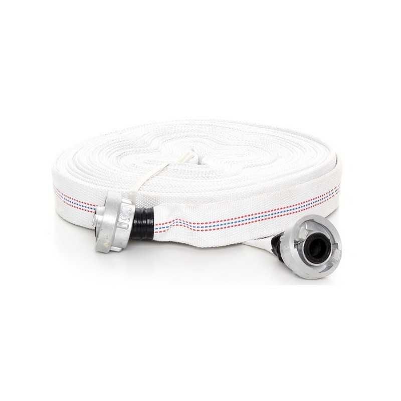 20m Wąż strażacki gumowany parciany 1" 25mm ze złączkami + PRĄDOWNICA