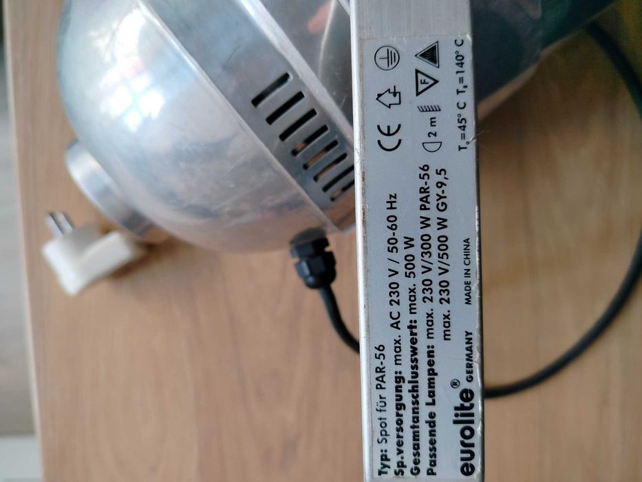 Lampa reflektor sceniczny estradowy par 56 EUROLITE z żarówką ma 4 szt