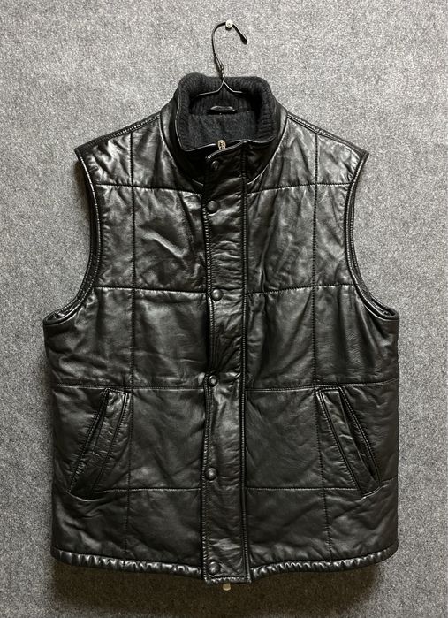 Шкіряна чоловіча жилетка преміум бренду Fedeli Cashmere