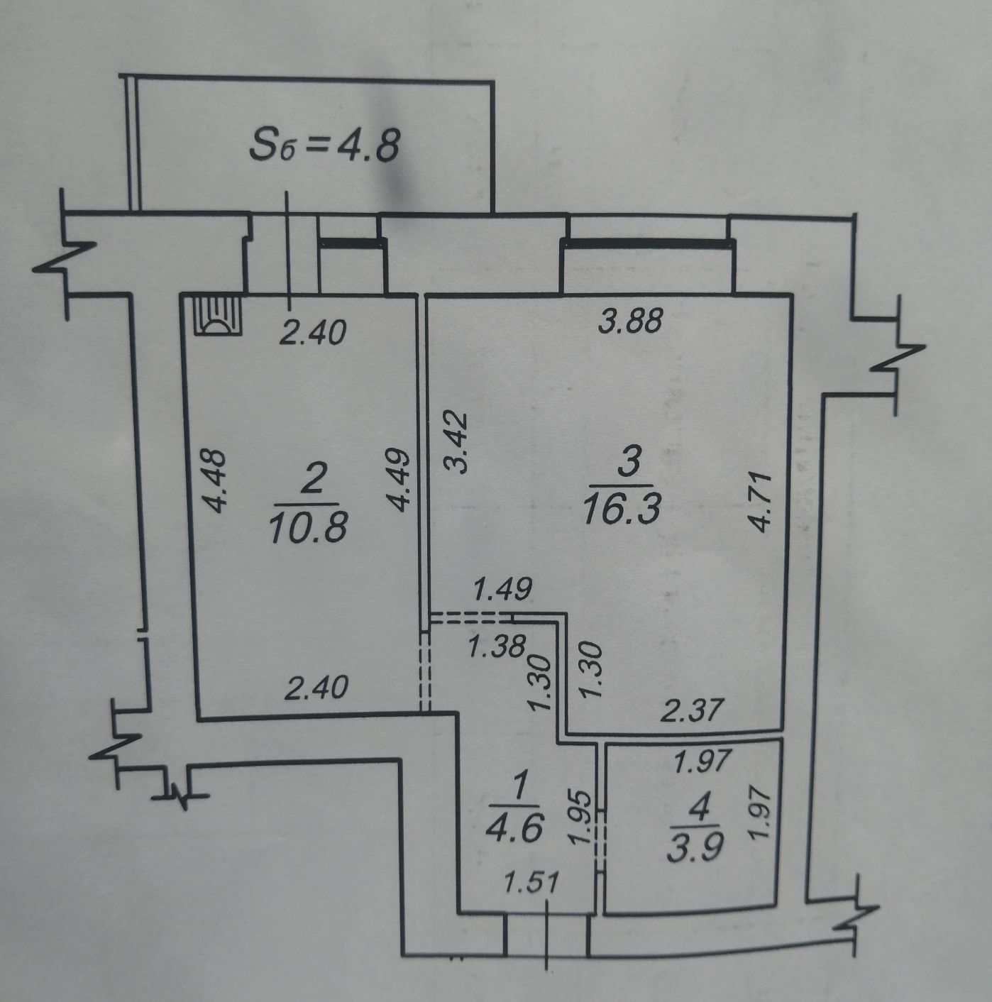 Продаж 1 кімнатної квартири, в новобудові., вул Сірка 34