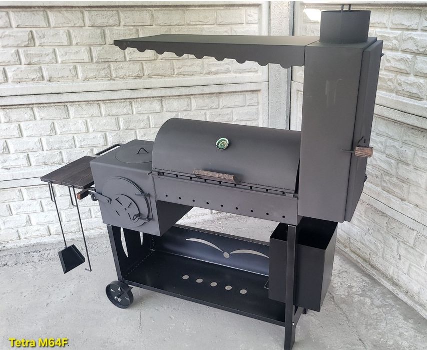 5мм • ПОСИЛЕННЯ • ГАРАНТІЯ • Мангал Смокер с Коптильней / Барбекю