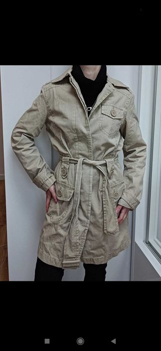 Płaszcz wiosenny Greenpoint militarny modny wiosenny płaszczyk 40 L