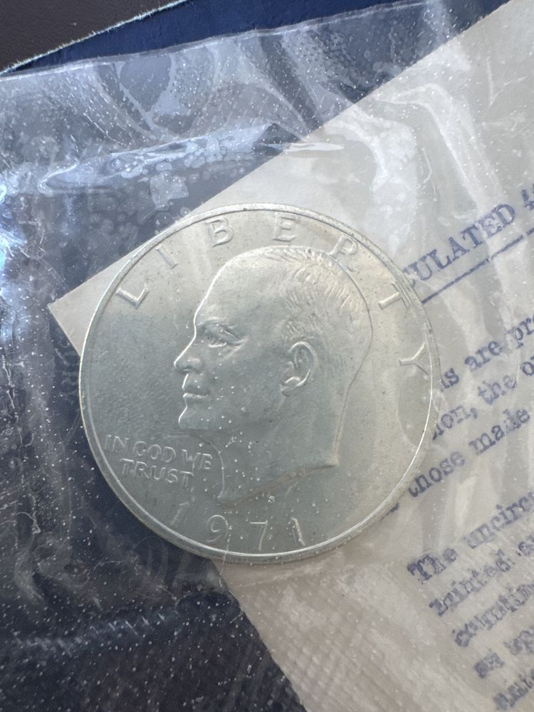 Moeda Eisenhower Dollar 1971 (prata 40%) - Uncirculated