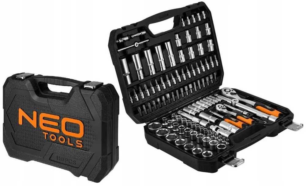 Набір інструментів Neo Tools 108 штук в кейсі 1/2 та 1/4 хром-ванадій