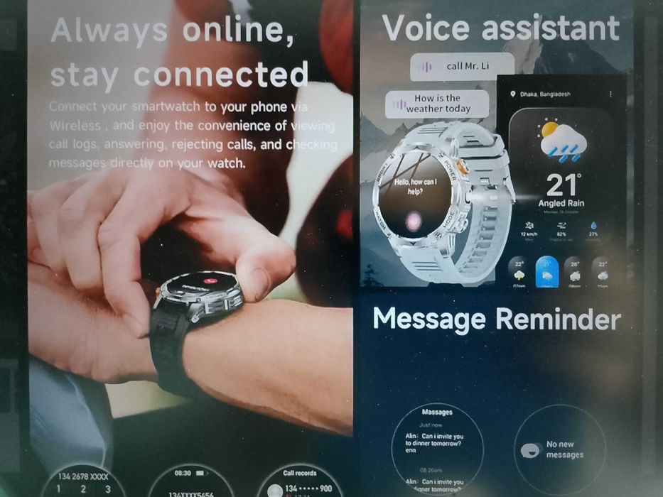 Smartwatch 2025r. bateria 1000 mAh piękny nowy obudowa stop+branzoleta