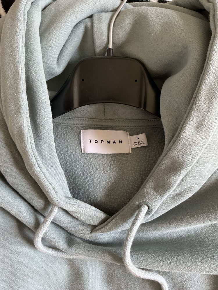 Topman niebieska bluza z kapturem