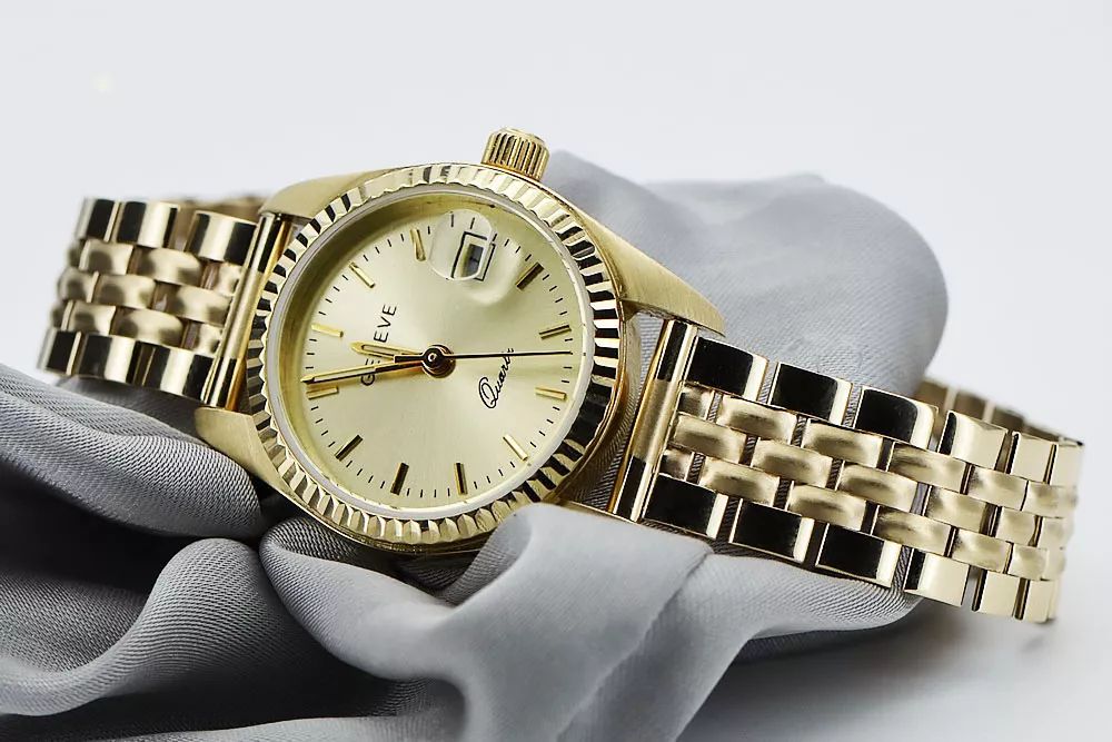 Złoty zegarek z bransoletą damską 14k Geneve lw020ydy&lbw008y Poznań