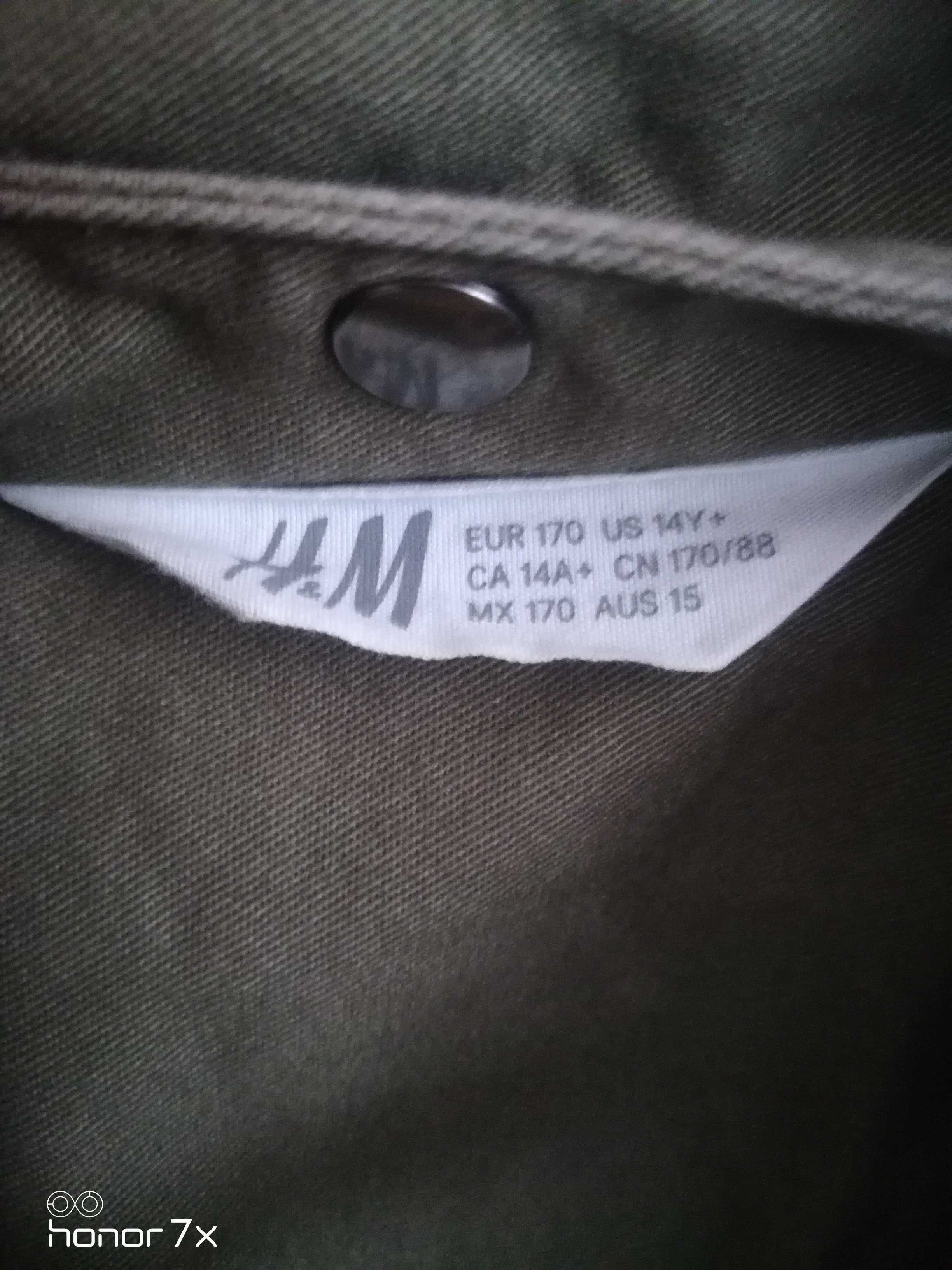 Kurtka katana chłopięca h&m khaki 170