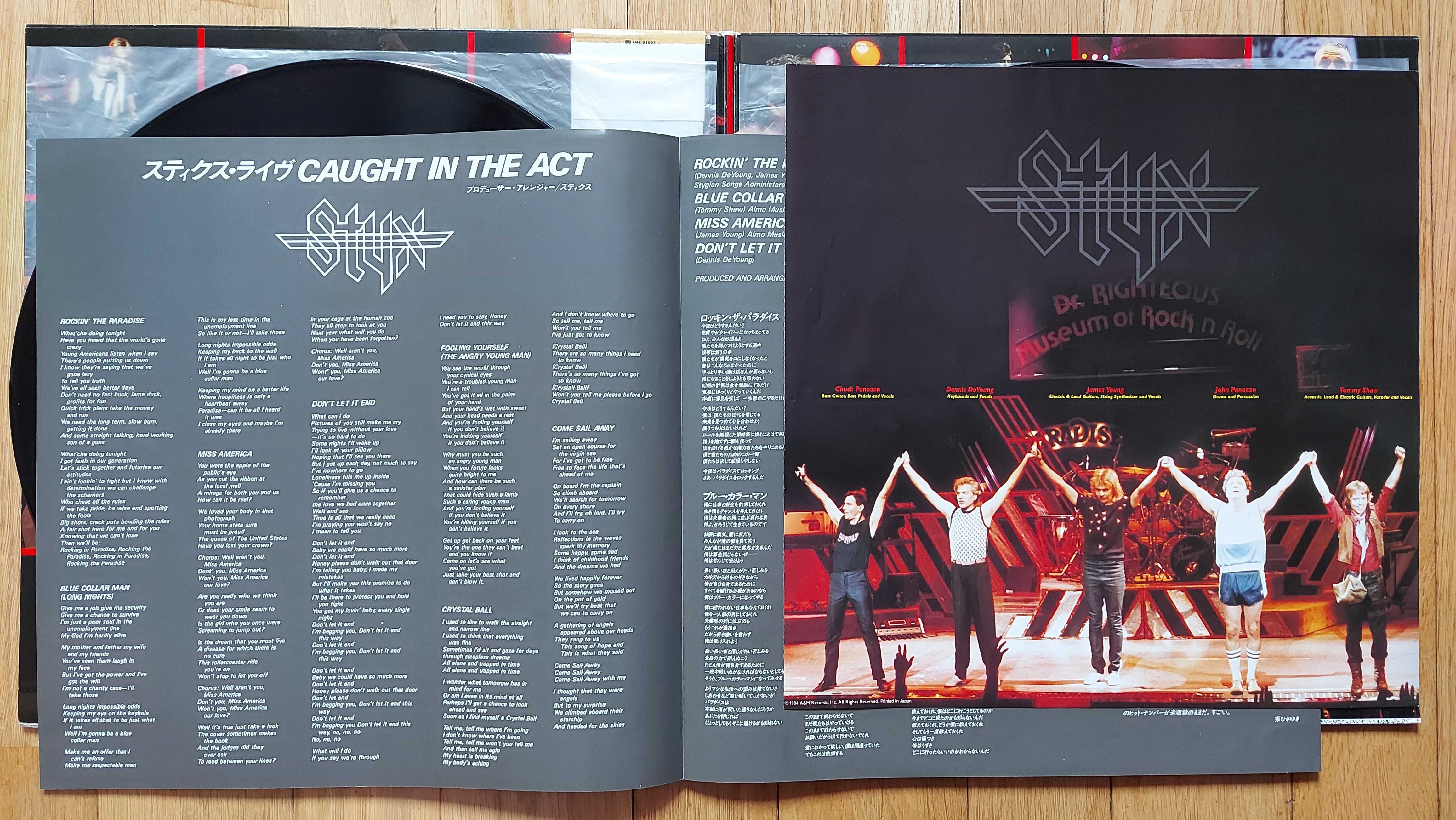 Styx Caught In The Act Live  1984  Japan  (NM/EX+)  + inne tytuły