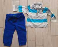 Spodnie Benetton dresy polo bluzeczka cool club rozm 74 82 ok 12 mc