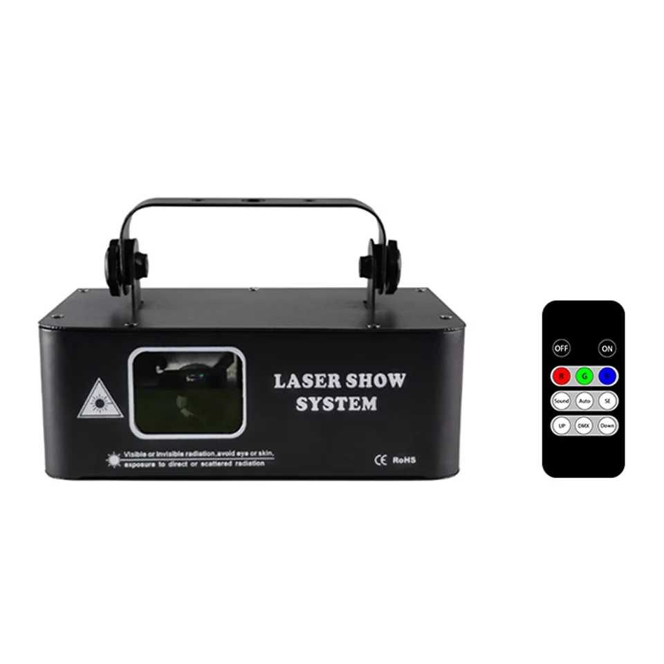 Laser dyskotekowy RGB 500mW (auto, dmx, audio, master-slave) + pilot