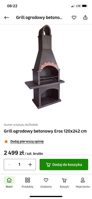Grill betonowy ogrodowy