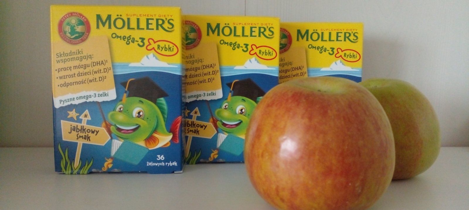 Moller's Moller Mollers. Моллерс Моллер Omega-3  яблуневий смак, 36 шт
