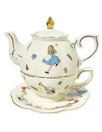 Керамічна чашка та чайник з ситечком Аліса в країні див Дісней