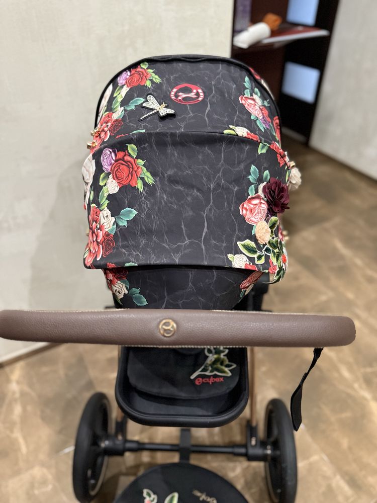 Коляска CYBEX PRIAM 4.0 SPRING BLOSSOM 2 в 1 Rose gold