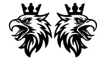 Wycinane naklejki GRYF W KORONIE komplet do Saab Scania różne kolory