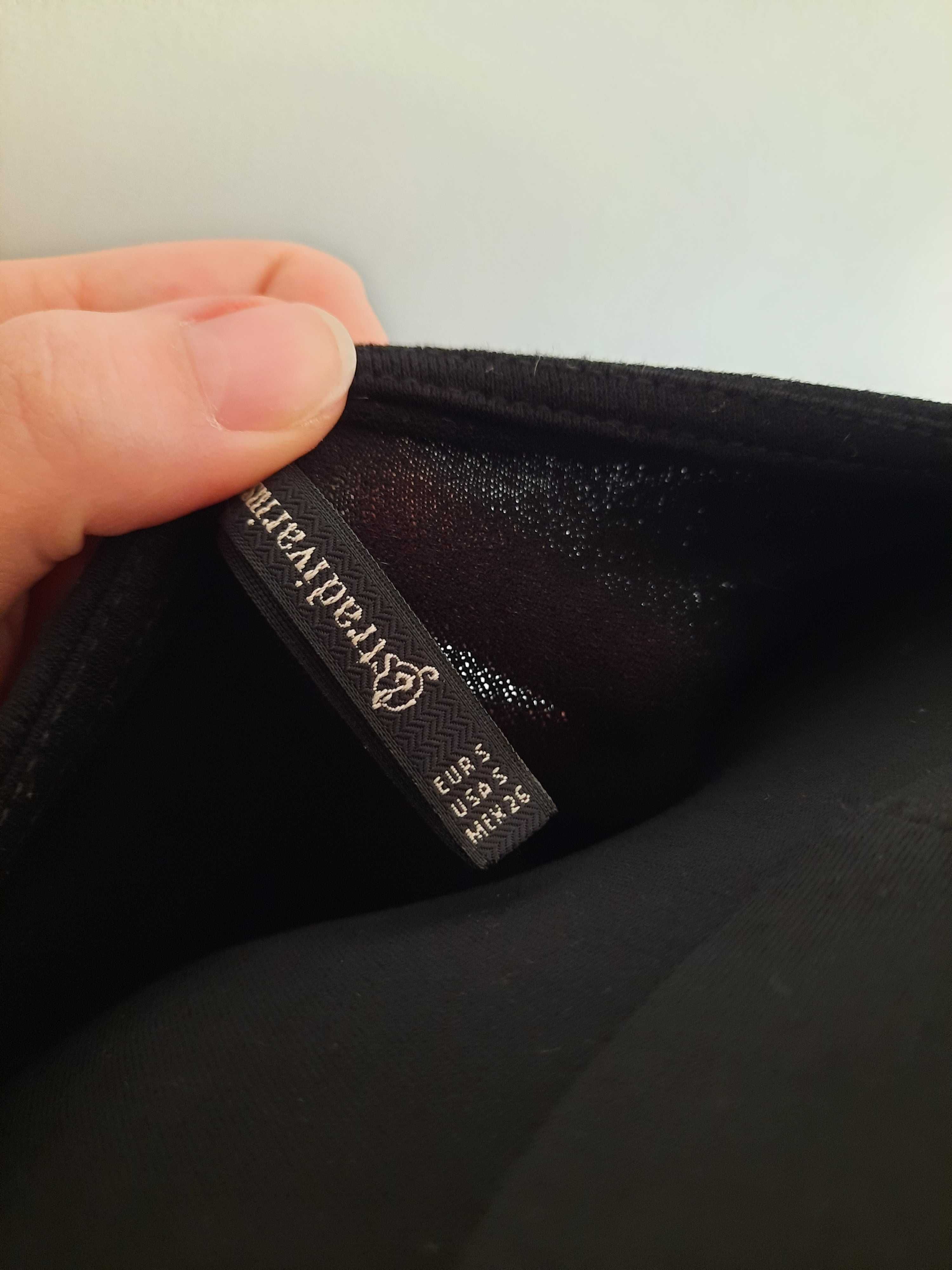 Czarna damska klasyczna sukienka prosta Stradivarius S