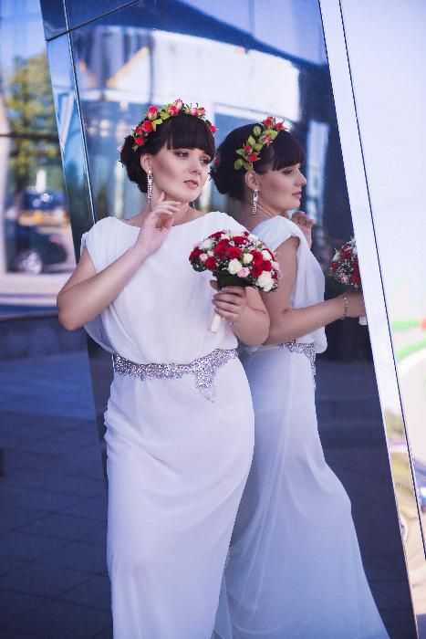 шикарное свадебное платье в греческом стиле