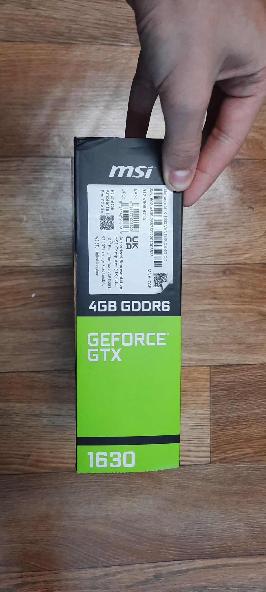 Відеокарта MSI GeForce GTX 1630 VENTUS XS 4G OC З ГАРАНТІЄЮ!