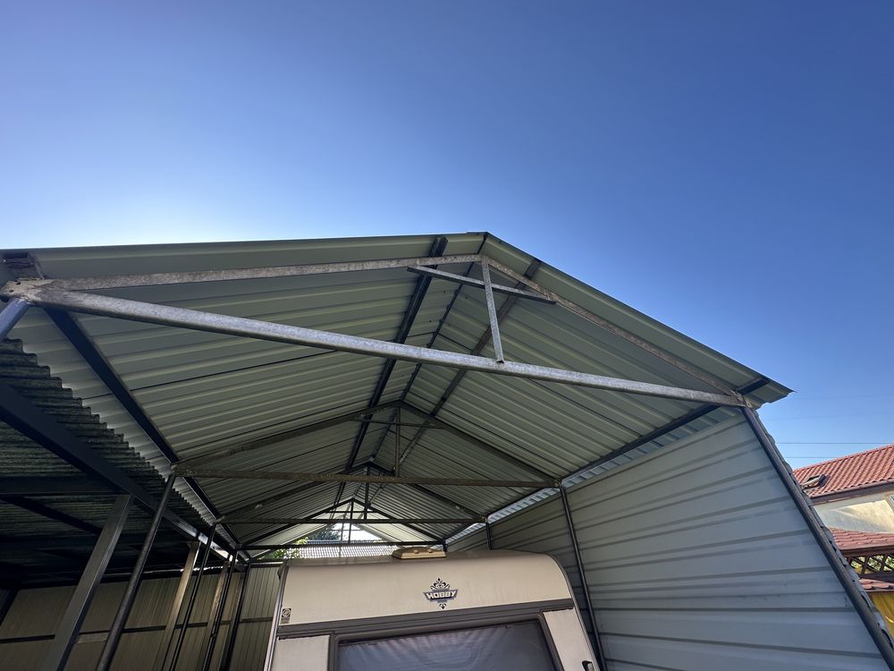 Konstrukcja dachu przęsła dachowe garaż wiata