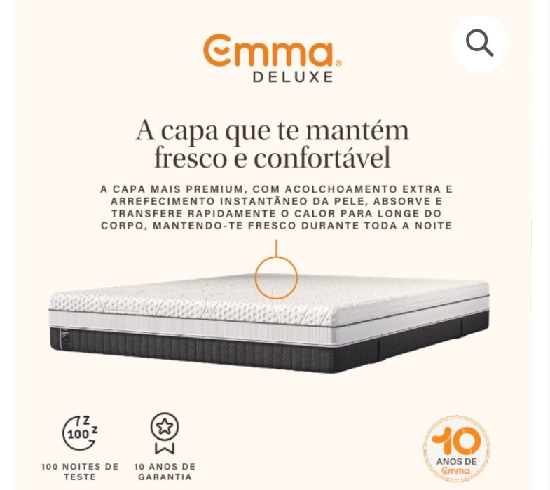 Colchão Emma Diamond Cool Hybrid 200x140 cm