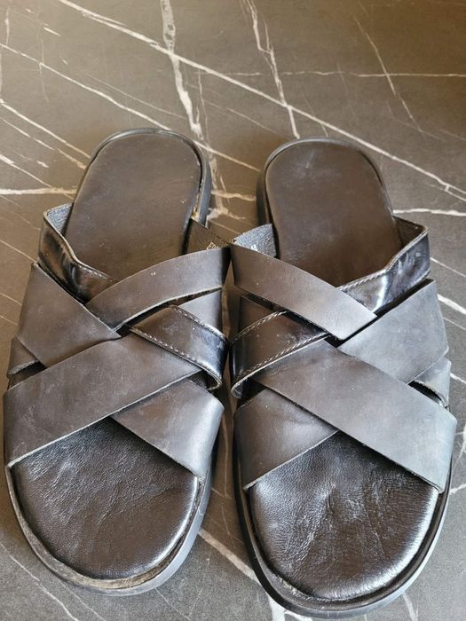 Літні шкіряні чоловічі шлепки