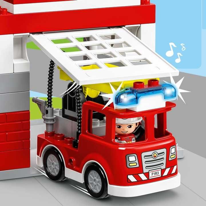 LEGO DUPLO, 10970, Remiza strażacka i helikopter, 2+