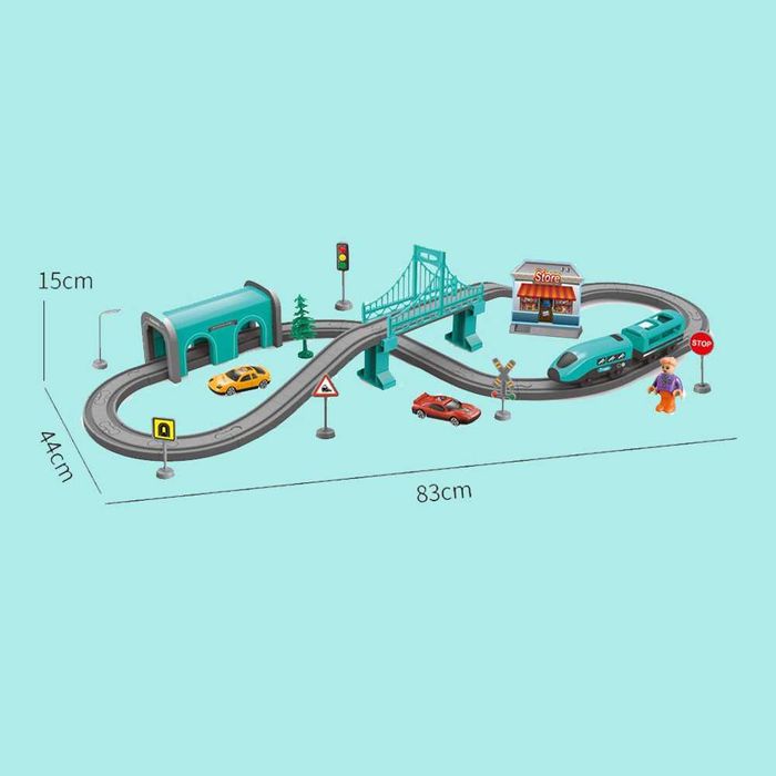 Іграшкова дитяча залізна дорога потяг поїзд паровоз залізниця електрич