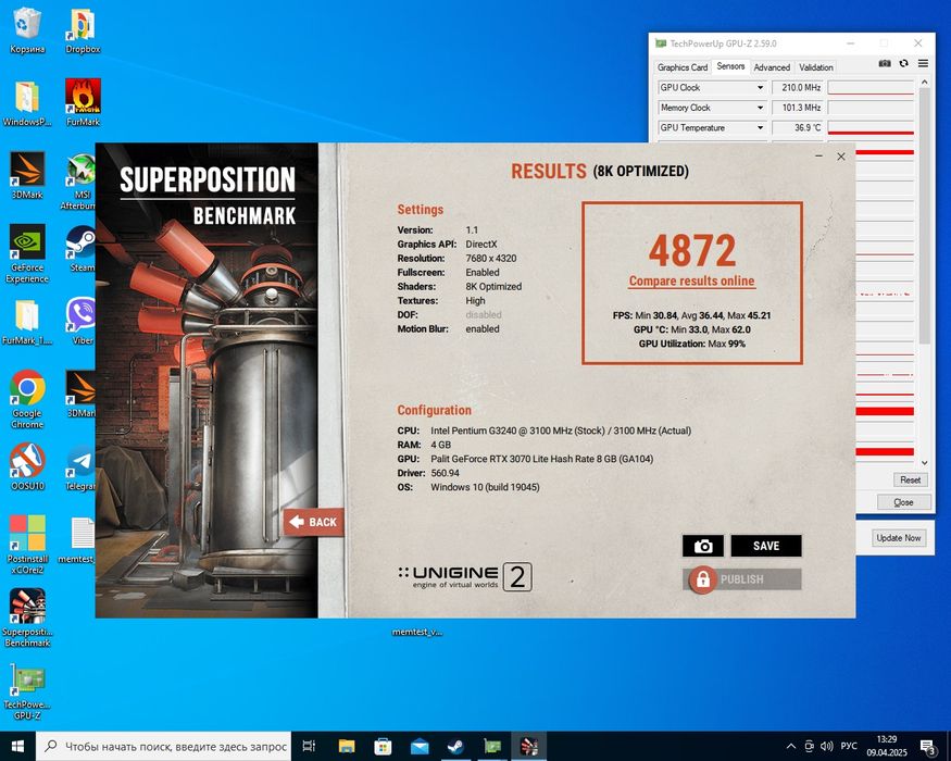 Відеокарта Palit RTX 3070 8GB Game Rock