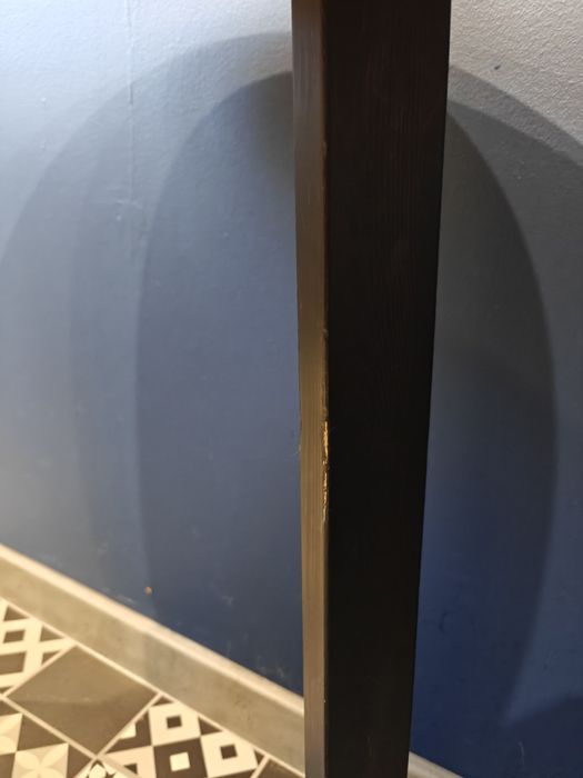 Stół okrągły IKEA GAMLARED + 2 krzesła STEFAN, czarne drewno, zestaw